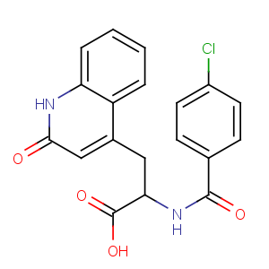 CAS No:111911-87-6 2-[(4-chlorobenzoyl)amino]-3-(2-oxo-1H-quinolin-4-yl)propanoic acid