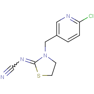 CAS No:111988-49-9 [3-[(6-chloropyridin-3-yl)methyl]-1,3-thiazolidin-2-ylidene]cyanamide