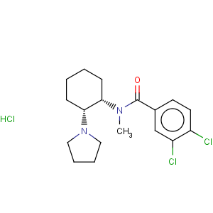 CAS No:112465-94-8 Benzamide,3,4-dichloro-N-methyl-N-[(1R,2S)-2-(1-pyrrolidinyl)cyclohexyl]-, hydrochloride(1:1), rel-
