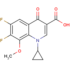 CAS No:112811-72-0 1-cyclopropyl-6,7-difluoro-8-methoxy-4-oxoquinoline-3-carboxylic acid