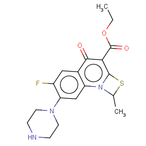 CAS No:113028-17-4 Ethyl 6-fluoro-1-methyl-4-oxo-7-(1-piprazinyl)-4H-[1,3]thiazeto[3,2-a]quinoline-3-carboxylate