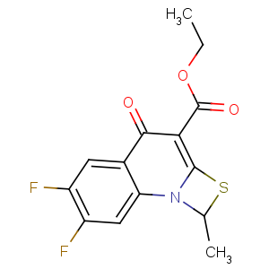 CAS No:113046-72-3 ethyl<br />6,7-difluoro-1-methyl-4-oxo-1H-[1,3]thiazeto[3,<br />2-a]quinoline-3-carboxylate