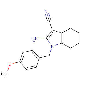 CAS No:113772-12-6 1H-Indole-3-carbonitrile,2-amino-4,5,6,7-tetrahydro-1-[(4-methoxyphenyl)methyl]-
