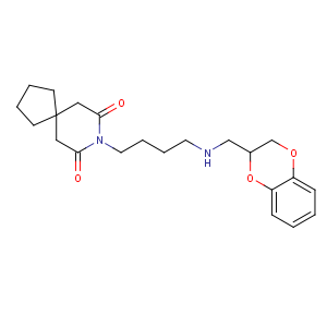 CAS No:113777-33-6 8-[4-(2,3-dihydro-1,<br />4-benzodioxin-3-ylmethylamino)butyl]-8-azaspiro[4.5]decane-7,9-dione