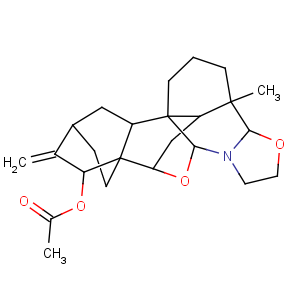 CAS No:114531-28-1 12aH,14H-3,14a-Ethano-14,4b,8-ethanylylidene-1H,5H-[2]benzopyrano[4,3-g]oxazolo[3,2-a]azocin-1-ol,decahydro-8-methyl-2-methylene-, acetate (ester), (1S,3S,4aR,4bR,8R,8aS,12aS,14R,14aR,18R)-