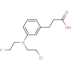 CAS No:1148-77-2 HYDROCINNAMIC ACID, m-((2-CHLOROETHYL)(2-FLUOROETHYL)AMINO)-