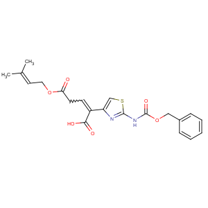 CAS No:115065-79-7 5-(3-methylbut-2-enoxy)-5-oxo-2-[2-(phenylmethoxycarbonylamino)-1,<br />3-thiazol-4-yl]pent-2-enoic acid