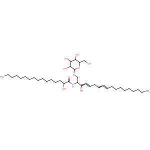 CAS No:115074-93-6 (2R)-2-hydroxy-N-[(3R,4E,8Z)-3-hydroxy-1-[(2S,3R,4S,5S,6R)-3,4,<br />5-trihydroxy-6-(hydroxymethyl)oxan-2-yl]oxyoctadeca-4,<br />8-dien-2-yl]hexadecanamide