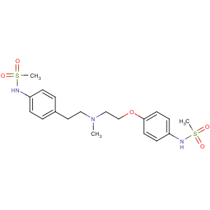CAS No:115256-11-6 N-[4-[2-[2-[4-(methanesulfonamido)phenoxy]ethyl-methylamino]ethyl]<br />phenyl]methanesulfonamide