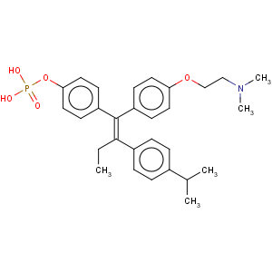 CAS No:115767-74-3 Phenol,4-[1-[4-[2-(dimethylamino)ethoxy]phenyl]-2-[(1E)-4-(1-methylethyl)phenyl]-1-butenyl]-,dihydrogen phosphate (ester) (9CI)