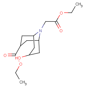 CAS No:115956-04-2 ethyl<br />9-(2-ethoxy-2-oxoethyl)-3-hydroxy-9-azabicyclo[3.3.1]nonane-7-<br />carboxylate