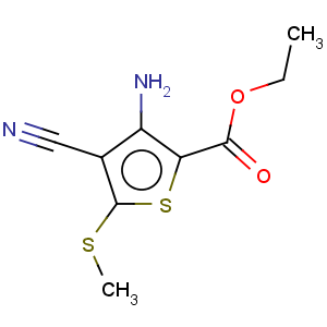 CAS No:116170-90-2 2-Thiophenecarboxylicacid, 3-amino-4-cyano-5-(methylthio)-, ethyl ester