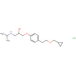 CAS No:116209-55-3 (2S)-1-[4-[2-(cyclopropylmethoxy)ethyl]phenoxy]-3-(propan-2-ylamino)<br />propan-2-ol