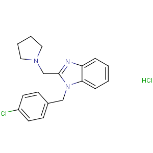 CAS No:1163-36-6 1-[(4-chlorophenyl)methyl]-2-(pyrrolidin-1-ylmethyl)benzimidazole