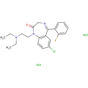 CAS No:1172-18-5 7-chloro-1-[2-(diethylamino)ethyl]-5-(2-fluorophenyl)-3H-1,<br />4-benzodiazepin-2-one