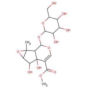CAS No:117479-87-5 Oxireno[4,5]cyclopenta[1,2-c]pyran-5-carboxylicacid, 2-(b-D-glucopyranosyloxy)-1a,1b,2,5a,6,6a-hexahydro-5a,6-dihydroxy-1a-methyl-,methyl ester, (1aR,1bS,2S,5aR,6R,6aS)-