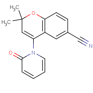 CAS No:117545-11-6 2,2-dimethyl-4-(2-oxopyridin-1-yl)chromene-6-carbonitrile