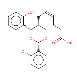 CAS No:117621-64-4 4-Hexenoic acid,6-[(2R,4R,5S)-2-(2-chlorophenyl)-4-(2-hydroxyphenyl)-1,3-dioxan-5-yl]-,(4Z)-rel-