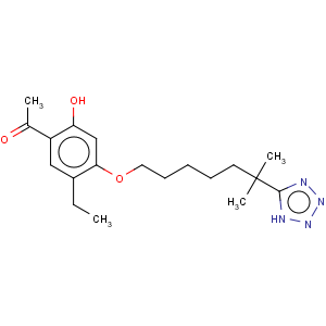 CAS No:117690-79-6 Ethanone,1-[5-ethyl-2-hydroxy-4-[[6-methyl-6-(2H-tetrazol-5-yl)heptyl]oxy]phenyl]-