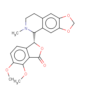 CAS No:118-08-1 1(3H)-Isobenzofuranone,6,7-dimethoxy-3-[(5R)-5,6,7,8-tetrahydro-6-methyl-1,3-dioxolo[4,5-g]isoquinolin-5-yl]-,(3S)-