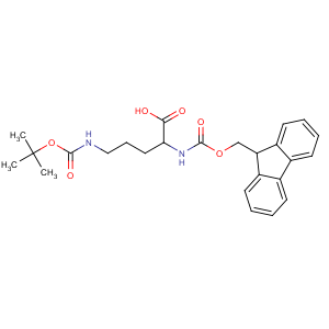 CAS No:118476-89-4 (2R)-2-(9H-fluoren-9-ylmethoxycarbonylamino)-5-[(2-methylpropan-2-yl)<br />oxycarbonylamino]pentanoic acid