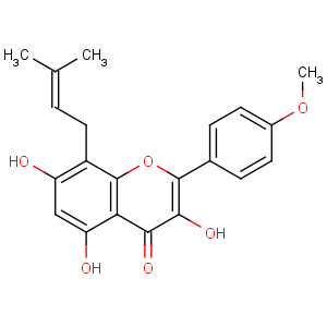 CAS No:118525-40-9 4H-1-Benzopyran-4-one,3,5,7-trihydroxy-2-(4-methoxyphenyl)-8-(3-methyl-2-buten-1-yl)-