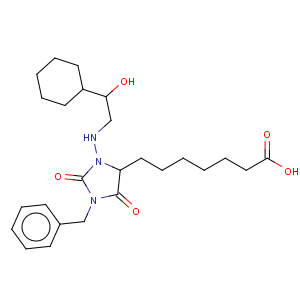 CAS No:118675-50-6 4-Imidazolidineheptanoicacid, 3-[(2-cyclohexyl-2-hydroxyethyl)amino]-2,5-dioxo-1-(phenylmethyl)-