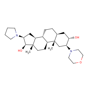 CAS No:119302-20-4 (2b,3a,5a,16b,17b)-2-(4-Morpholinyl)-16-(1-pyrrolidinyl)androstane-3,17-diol
