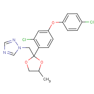 CAS No:119446-68-3 1-[[2-[2-chloro-4-(4-chlorophenoxy)phenyl]-4-methyl-1,<br />3-dioxolan-2-yl]methyl]-1,2,4-triazole