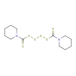 CAS No:120-54-7 (piperidine-1-carbothioyltrisulfanyl) piperidine-1-carbodithioate