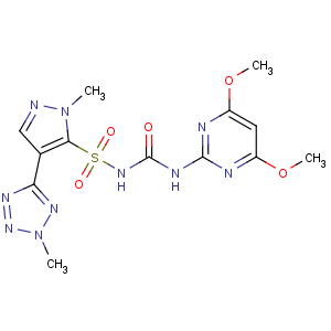 CAS No:120162-55-2 1-(4,<br />6-dimethoxypyrimidin-2-yl)-3-[2-methyl-4-(2-methyltetrazol-5-yl)pyrazol-<br />3-yl]sulfonylurea
