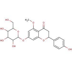 CAS No:12020-66-5 (2S)-2-(4-hydroxyphenyl)-5-methoxy-7-[(2S,3R,4S,5S,6R)-3,4,<br />5-trihydroxy-6-(hydroxymethyl)oxan-2-yl]oxy-2,3-dihydrochromen-4-one