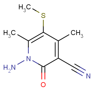 CAS No:120456-35-1 3-Pyridinecarbonitrile,1-amino-1,2-dihydro-4,6-dimethyl-5-(methylthio)-2-oxo-