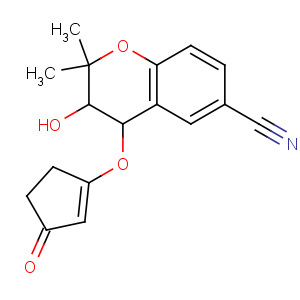 CAS No:121055-10-5 3-hydroxy-2,2-dimethyl-4-(3-oxocyclopenten-1-yl)oxy-3,<br />4-dihydrochromene-6-carbonitrile
