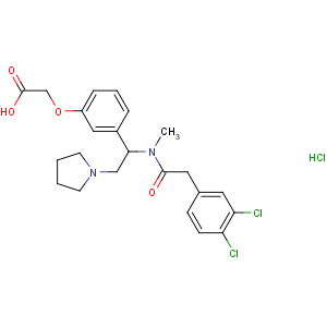 CAS No:121264-04-8 2-[3-[1-[[2-(3,<br />4-dichlorophenyl)acetyl]-methylamino]-2-pyrrolidin-1-ylethyl]phenoxy]<br />acetic acid