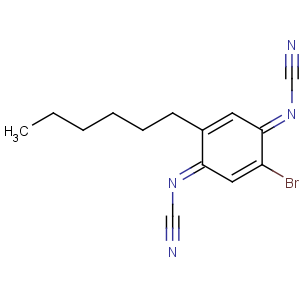 CAS No:121720-53-4 Cyanamide,(2-bromo-5-hexyl-2,5-cyclohexadiene-1,4-diylidene)bis- (9CI)