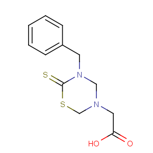 CAS No:1219-77-8 2-(5-benzyl-6-sulfanylidene-1,3,5-thiadiazinan-3-yl)acetic acid