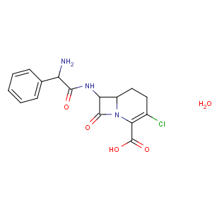 CAS No:121961-22-6 1-Azabicyclo[4.2.0]oct-2-ene-2-carboxylicacid, 7-[[(2R)-2-amino-2-phenylacetyl]amino]-3-chloro-8-oxo-, hydrate (1:1),(6R,7S)-