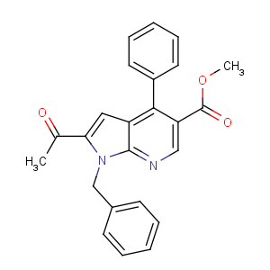 CAS No:12222-29-6 methyl 2-acetyl-1-benzyl-4-phenylpyrrolo[2,3-b]pyridine-5-carboxylate