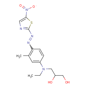 CAS No:12222-97-8 3-[N-ethyl-3-methyl-4-[(5-nitro-1,<br />3-thiazol-2-yl)diazenyl]anilino]propane-1,2-diol