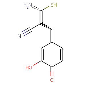 CAS No:122520-86-9 3-amino-2-[(3-hydroxy-4-oxocyclohexa-2,<br />5-dien-1-ylidene)methyl]-3-sulfanylprop-2-enenitrile