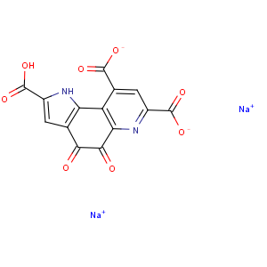 CAS No:122628-50-6 1H-Pyrrolo[2,3-f]quinoline-2,7,9-tricarboxylicacid, 4,5-dihydro-4,5-dioxo-, sodium salt (1:2)