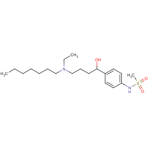 CAS No:122647-31-8 N-[4-[4-[ethyl(heptyl)amino]-1-hydroxybutyl]phenyl]methanesulfonamide