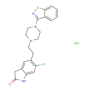 CAS No:122883-93-6 5-[2-[4-(1,2-benzothiazol-3-yl)piperazin-1-yl]ethyl]-6-chloro-1,<br />3-dihydroindol-2-one