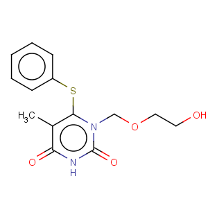 CAS No:123027-56-5 2,4(1H,3H)-Pyrimidinedione,1-[(2-hydroxyethoxy)methyl]-5-methyl-6-(phenylthio)-