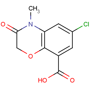 CAS No:123040-79-9 6-chloro-4-methyl-3-oxo-1,4-benzoxazine-8-carboxylic acid