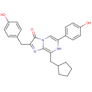 CAS No:123437-25-2 8-(cyclopentylmethyl)-6-(4-hydroxyphenyl)-2-[(4-hydroxyphenyl)methyl]-<br />7H-imidazo[1,2-a]pyrazin-3-one