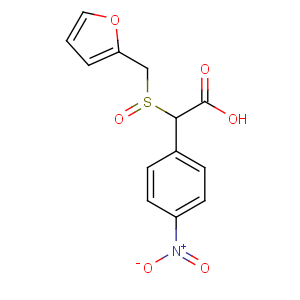 CAS No:123855-55-0 2-(furan-2-ylmethylsulfinyl)-2-(4-nitrophenyl)acetic acid