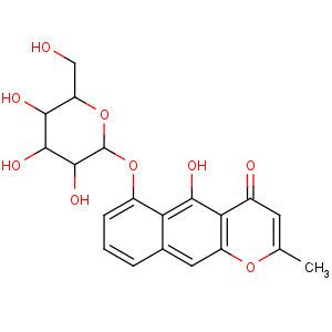 CAS No:123914-49-8 5-hydroxy-2-methyl-6-[(2S,3R,4S,5S,6R)-3,4,<br />5-trihydroxy-6-(hydroxymethyl)oxan-2-yl]oxybenzo[g]chromen-4-one