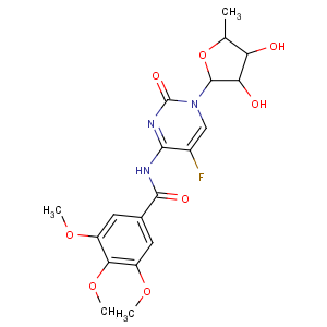 CAS No:124012-42-6 N-[1-[(2R,3R,4S,5R)-3,<br />4-dihydroxy-5-methyloxolan-2-yl]-5-fluoro-2-oxopyrimidin-4-yl]-3,4,<br />5-trimethoxybenzamide